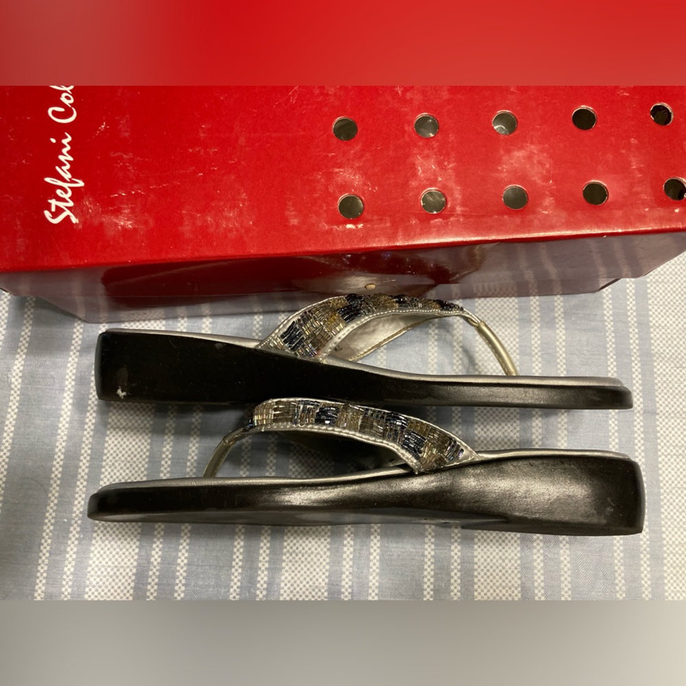 Vintage Stefani Collection “TARA” silver sandals. - Picture 3 of 4